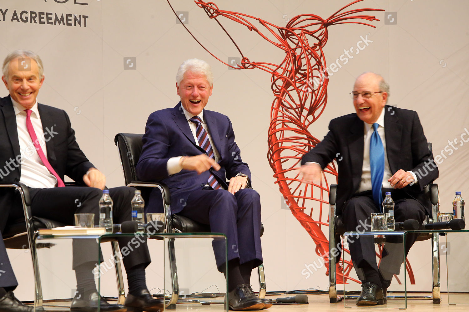 Bill Clinton Tony Blair George J Editorial Stock Photo - Stock Image
