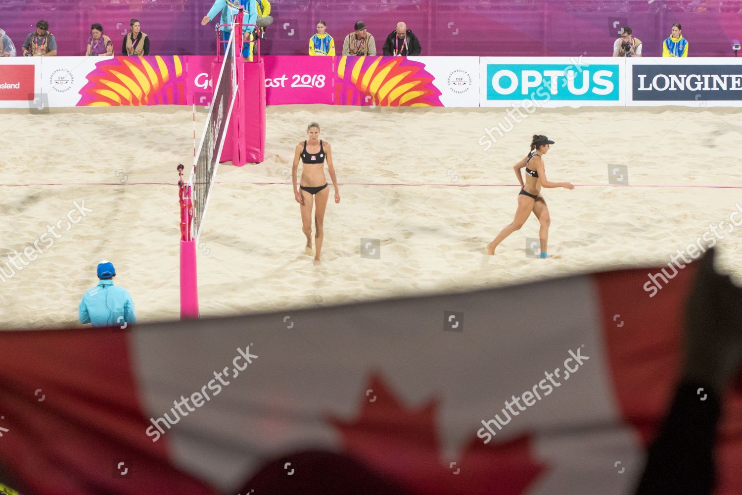 Canadian Fans Crowd Womens Beach Volleyball Gold Editorial