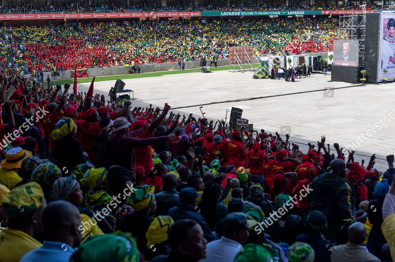 South Africans Attend Official State Funeral Editorial Stock Photo ...