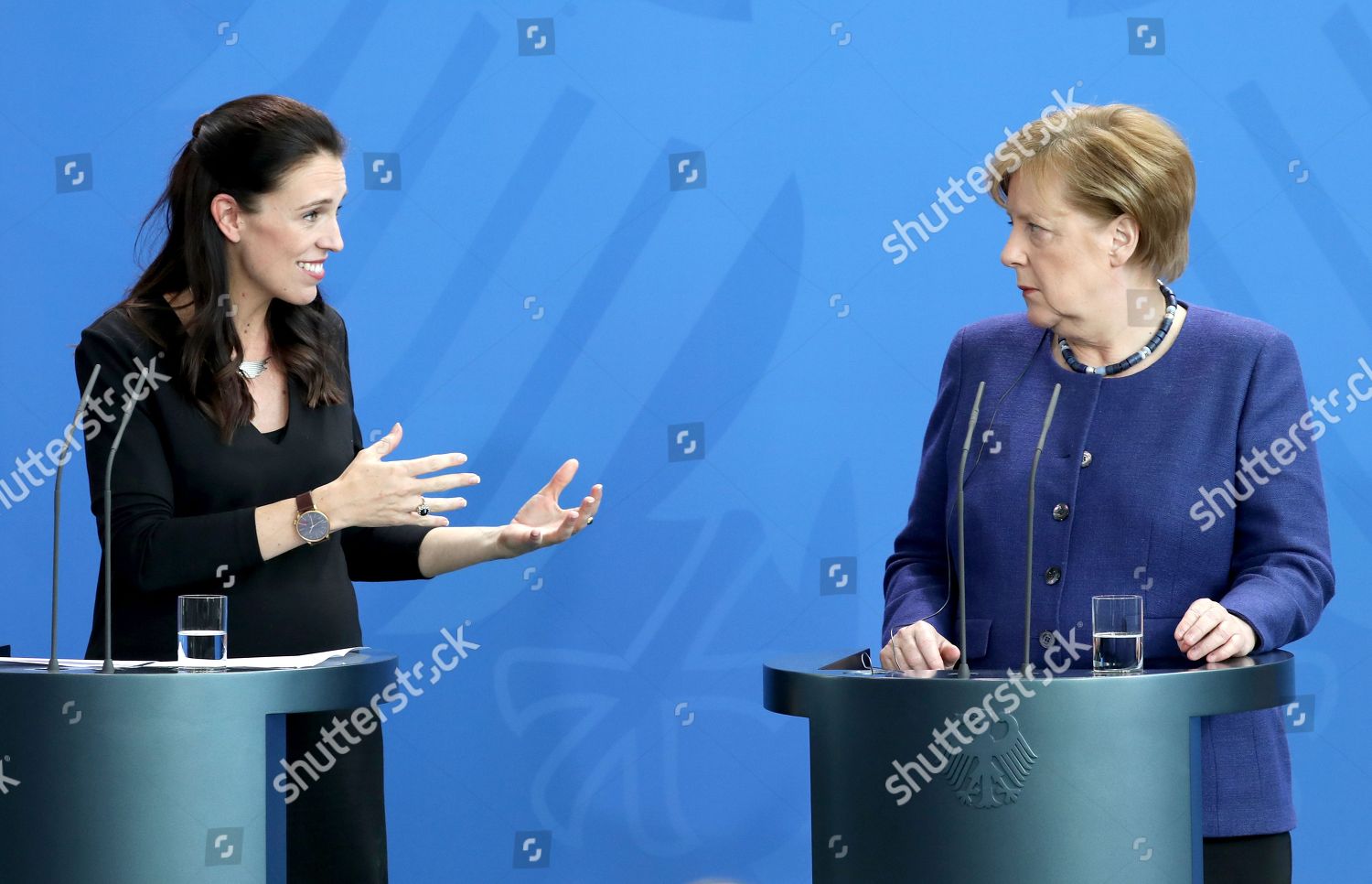 Angela Merkel Jacinda Ardern Editorial Stock Photo - Stock Image ...