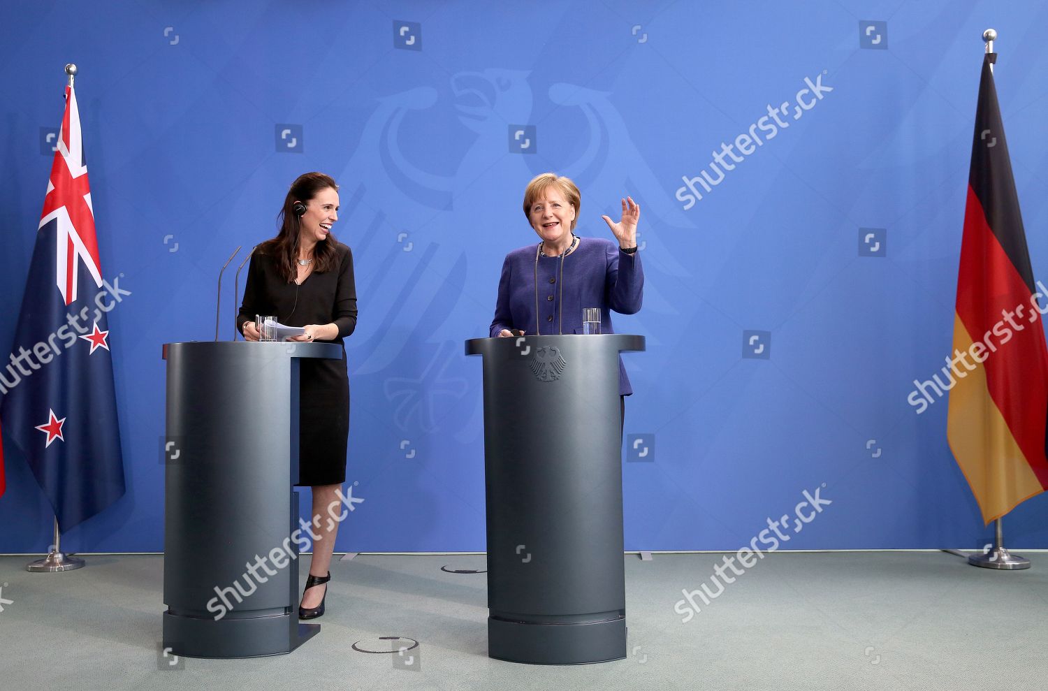 Angela Merkel Jacinda Ardern Editorial Stock Photo - Stock Image ...