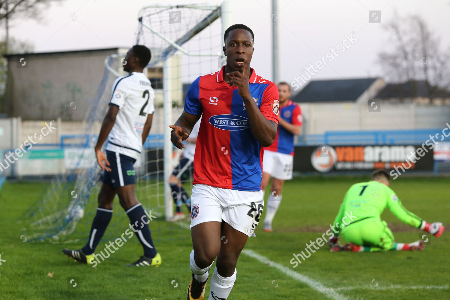 Liam Gordon Dagenham Redbridge Celebrates Scoring Second Editorial