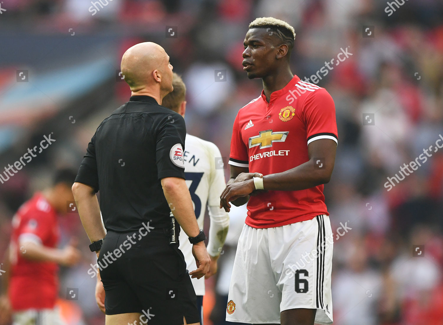 Paul Pogba Manchester United Speaks Referee Editorial Stock Photo ...