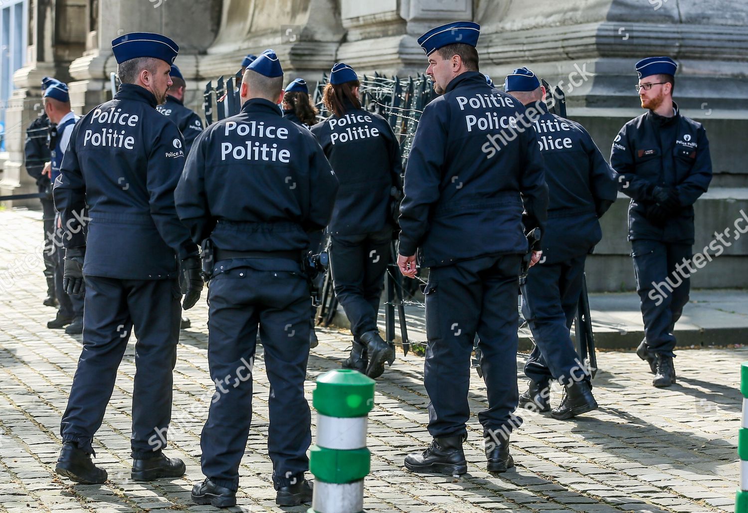 Police Officers Arrange Security Barriers After Editorial Stock Photo ...