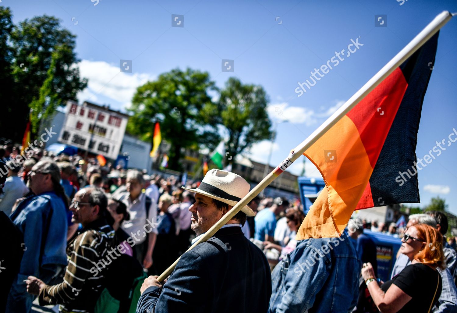 Afd Supporters Attend Rally Rightwing Alternative Fuer Editorial Stock Photo Stock Image Shutterstock