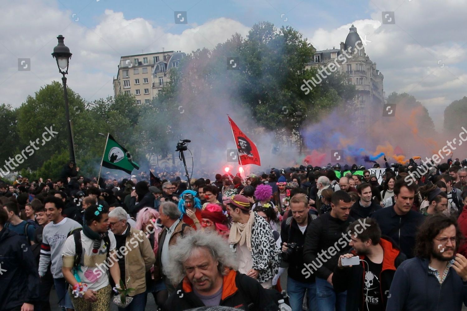 Paris May Day 2018 Protests Went Editorial Stock Photo Stock Image