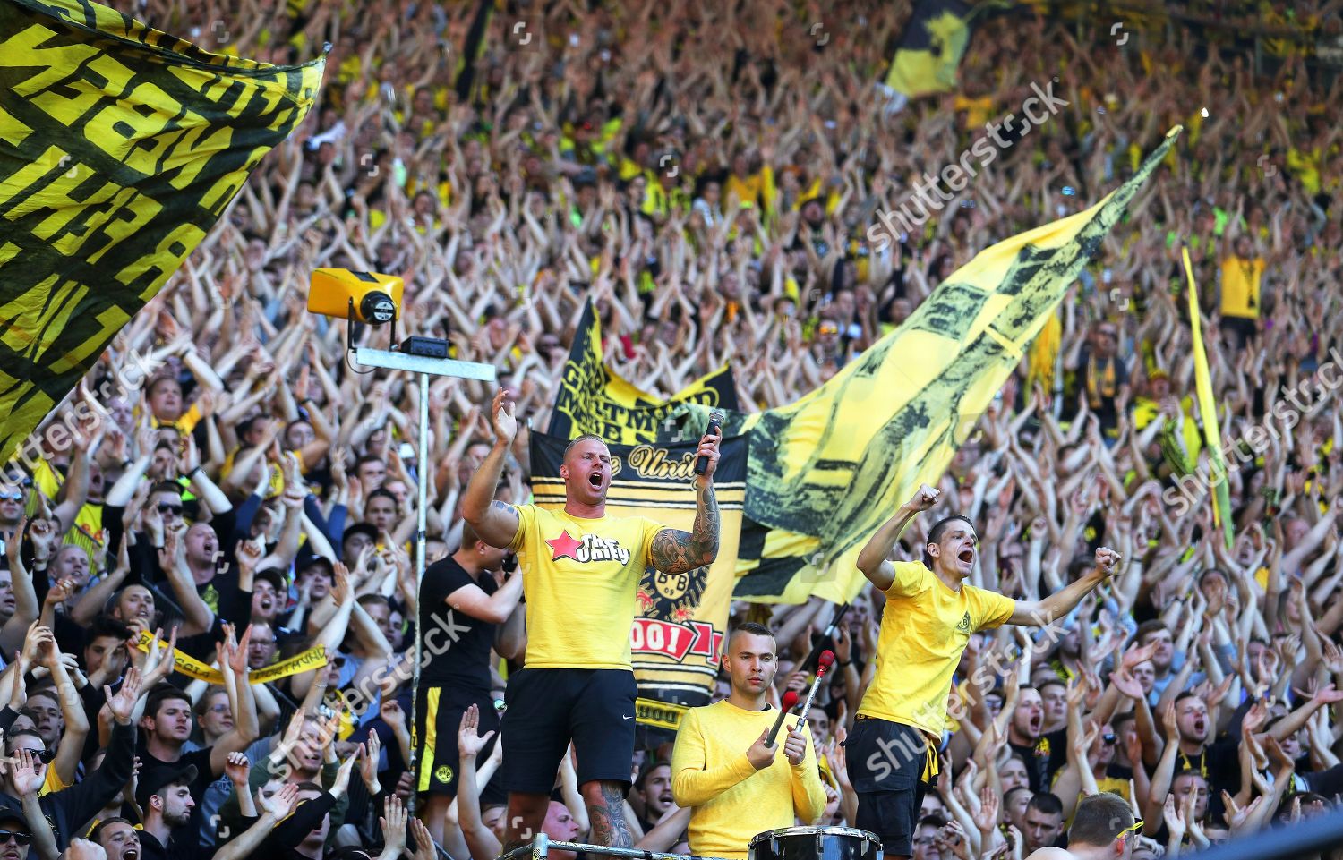 Dortmund Fans Cheer Their Team During Editorial Stock Photo - Stock