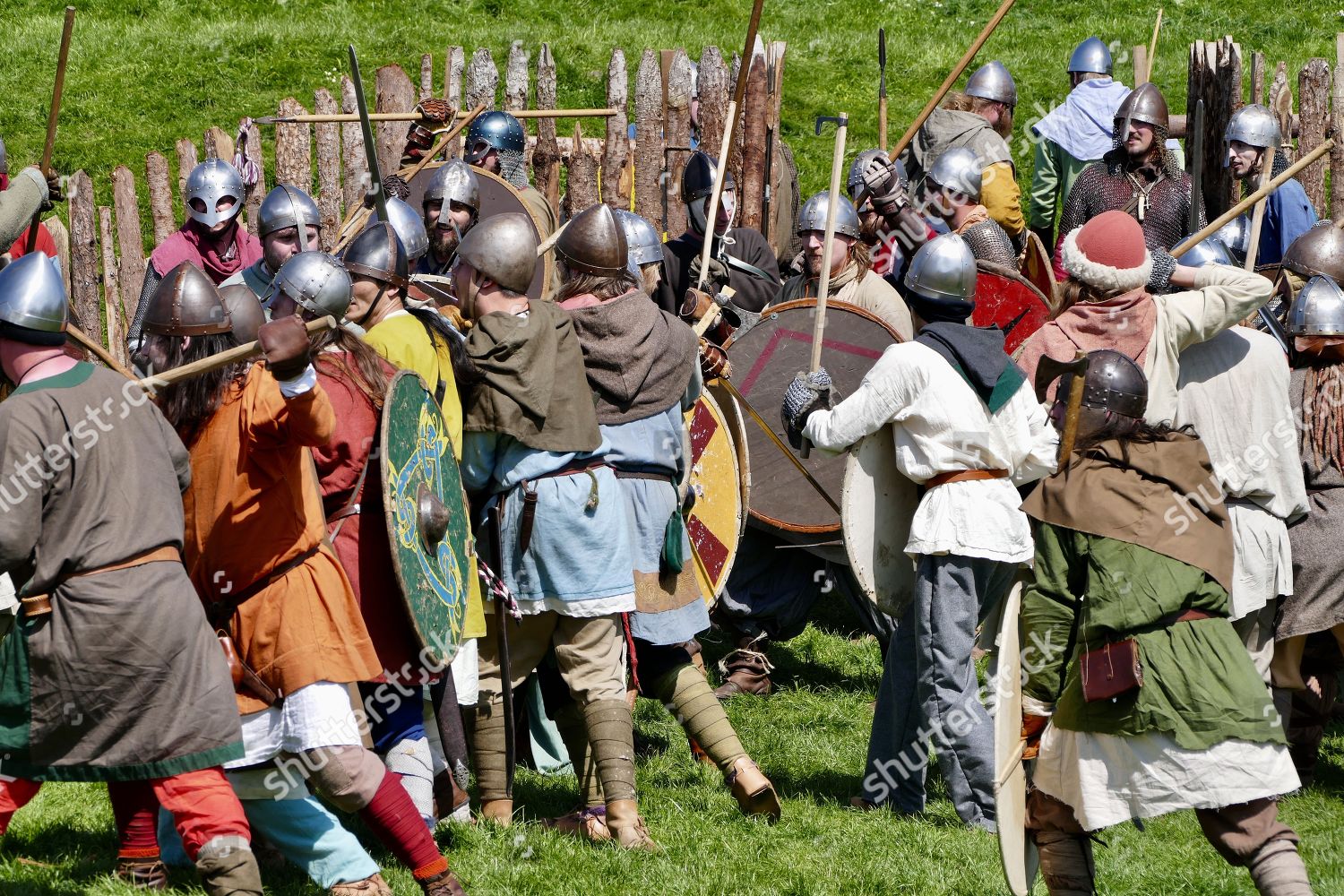 Viking Raid On Saxon Stronghold Corfe Editorial Stock Photo - Stock 