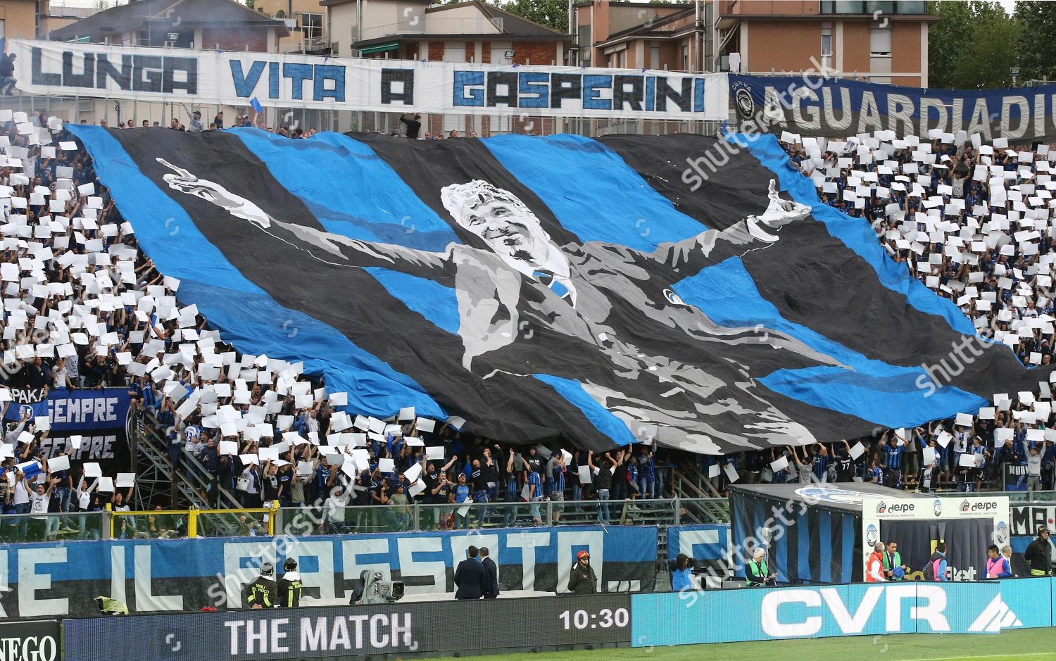 Atalantas Supporters Display Banner Dedicated Head Coach Editorial