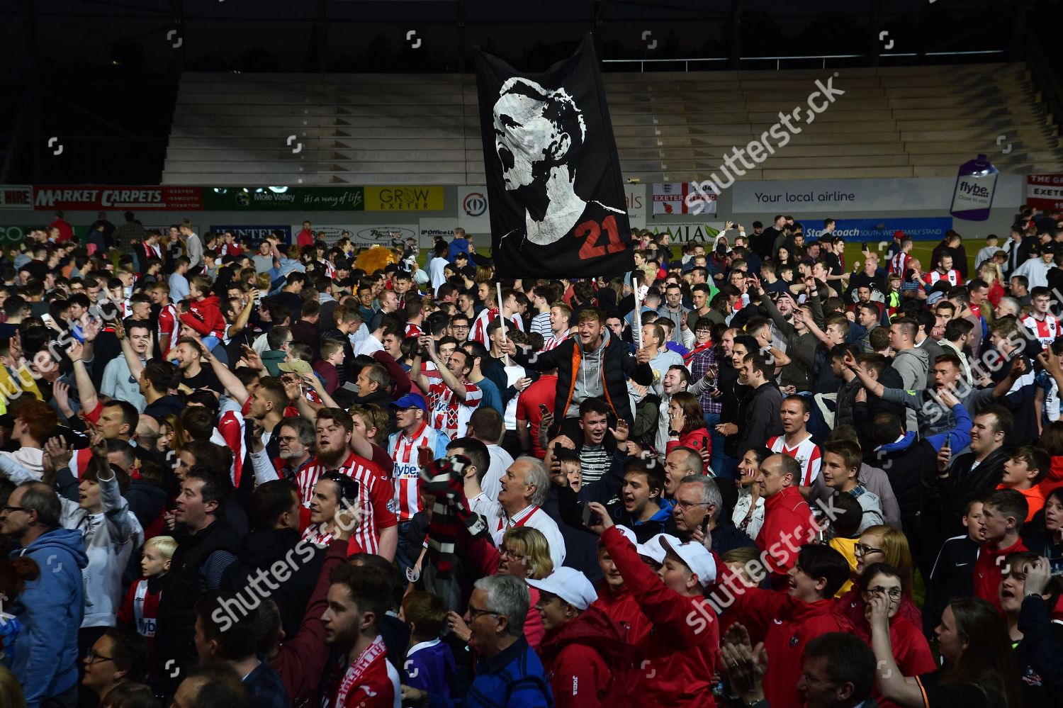 Exeter City Invade Pitch Celebrate Full Time Editorial Stock Photo Stock Image Shutterstock