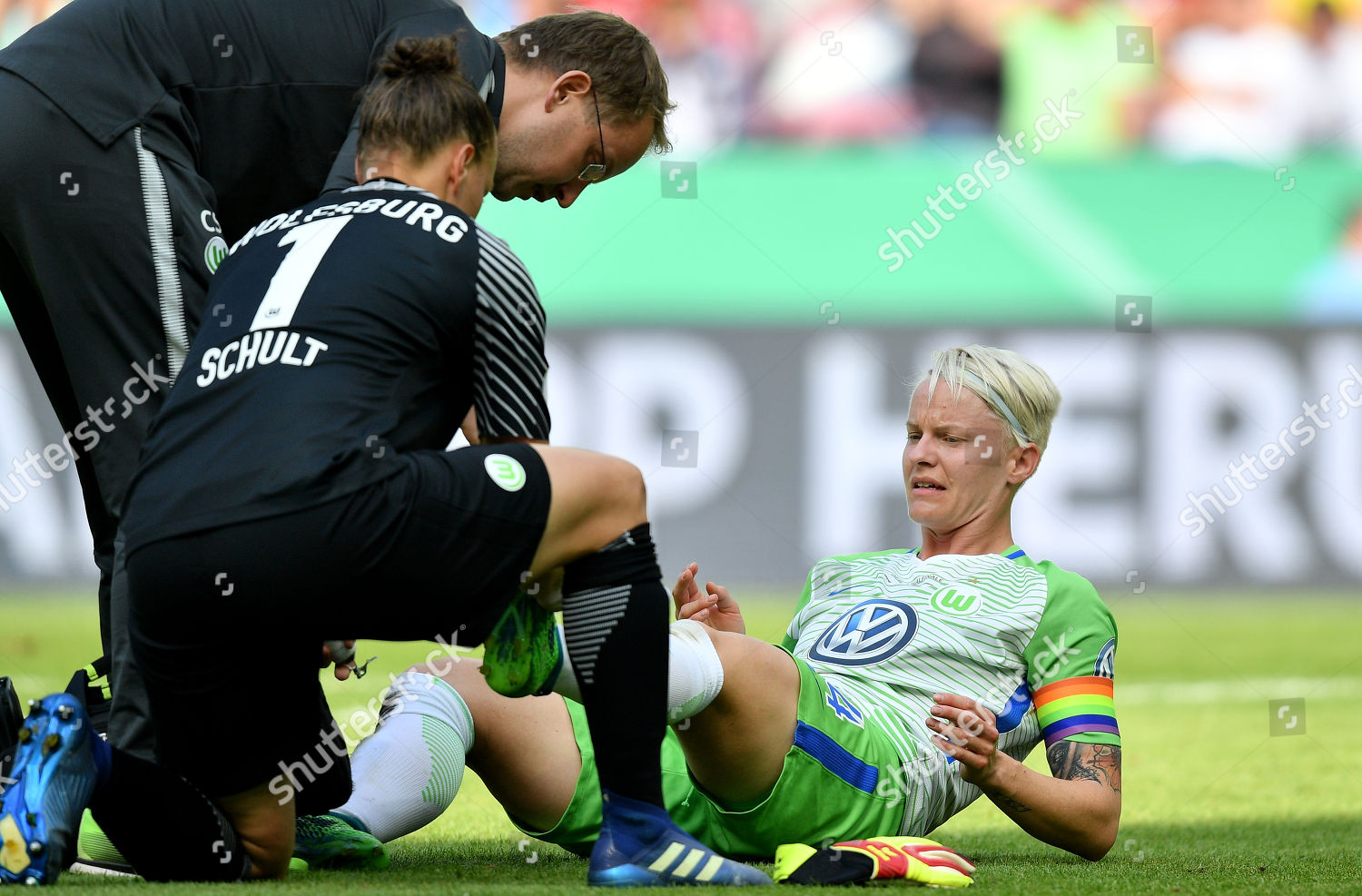 Wolfsburgs Nilla Fischer Injured During German Womens Editorial Stock Photo Stock Image Shutterstock