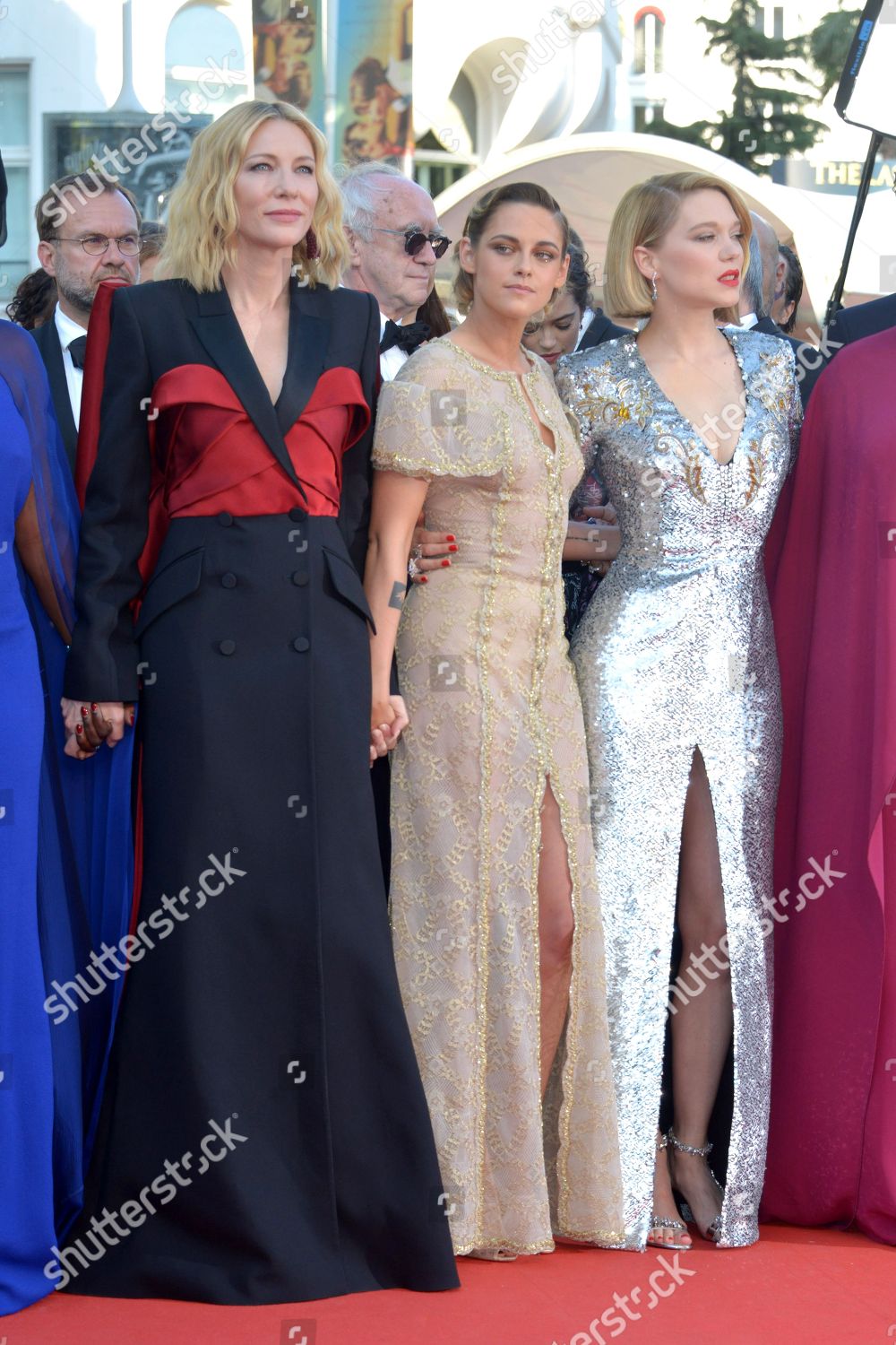 Lea Seydoux, Kristen Stewart during 'Closing Ceremony' red carpet