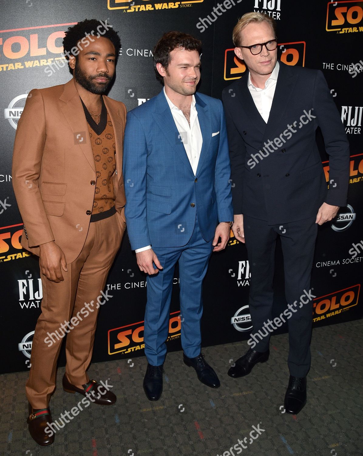 Donald Glover Alden Ehrenreich Paul Bettany Editorial Stock Photo