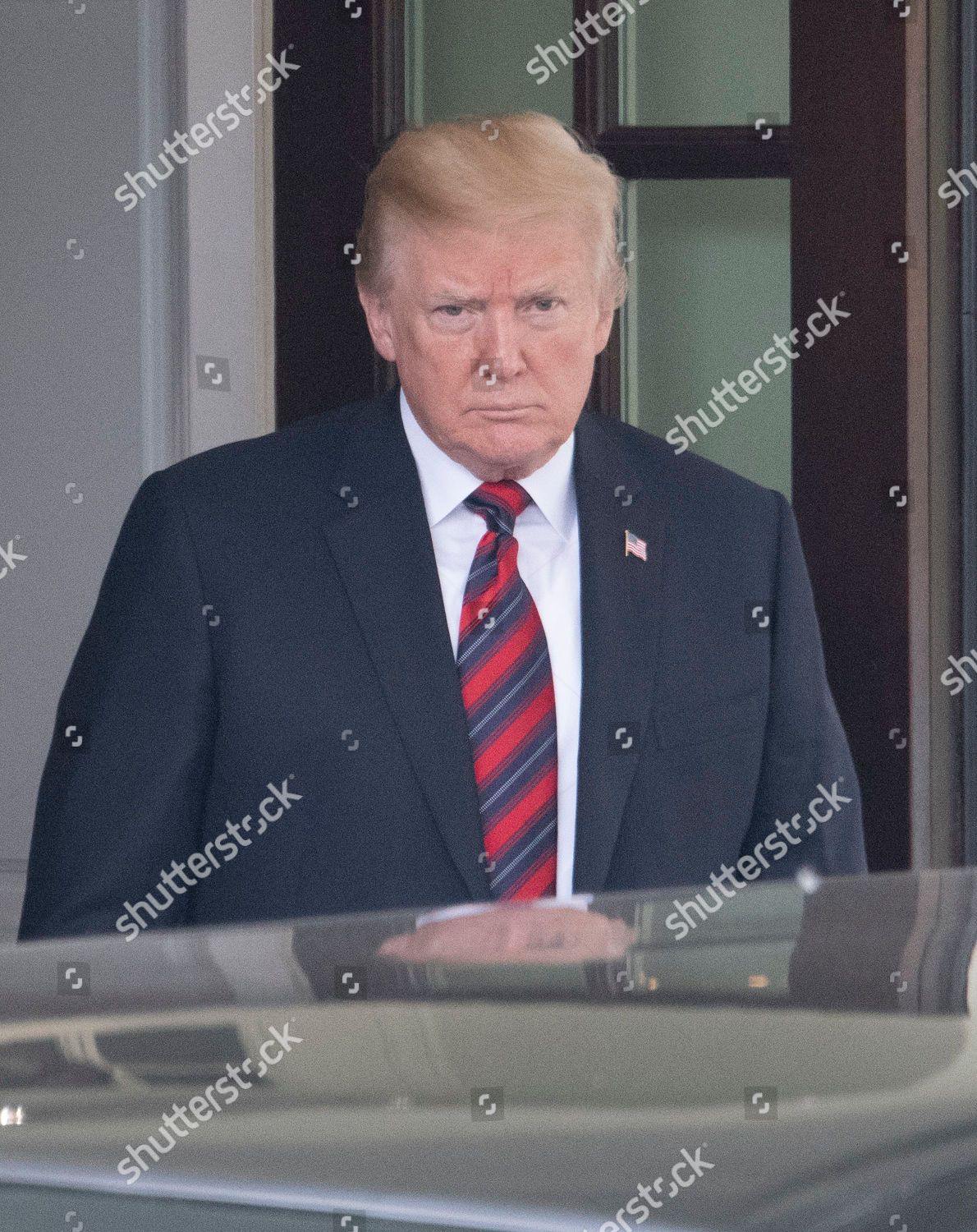United States President Donald Trump Waves Editorial Stock Photo