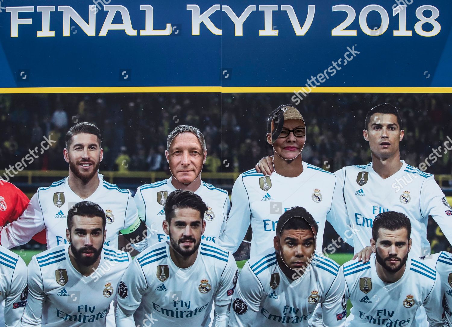 People Take Photo Cutouts Real Madrid Team Editorial Stock