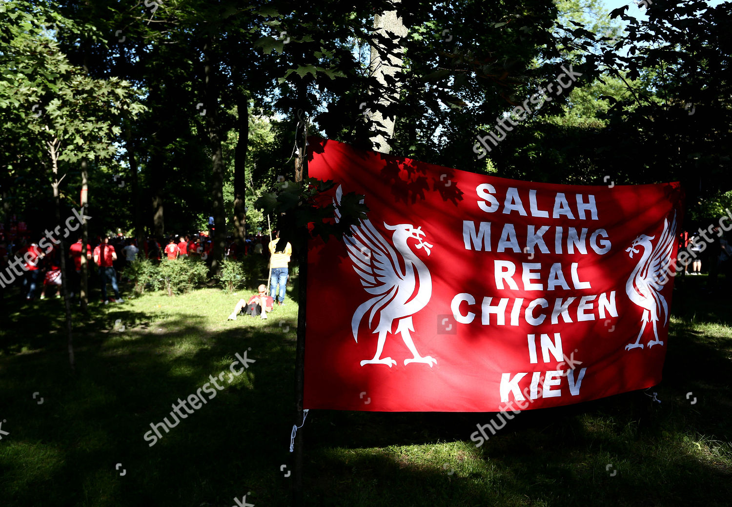 Banner Aimed Mohamed Salah Liverpool Displayed Ahead Editorial