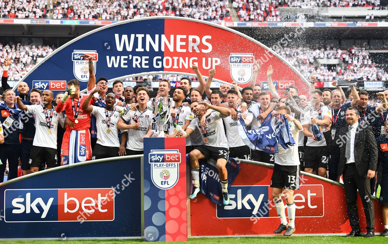 Fulham Celebrate Promotion Premier League Editorial Stock Photo Stock