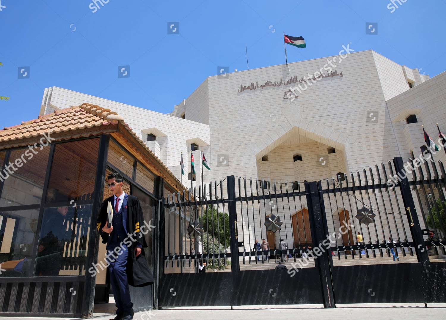 Young Jordanian Lawyer Walks Past Palace Editorial Stock Photo Stock