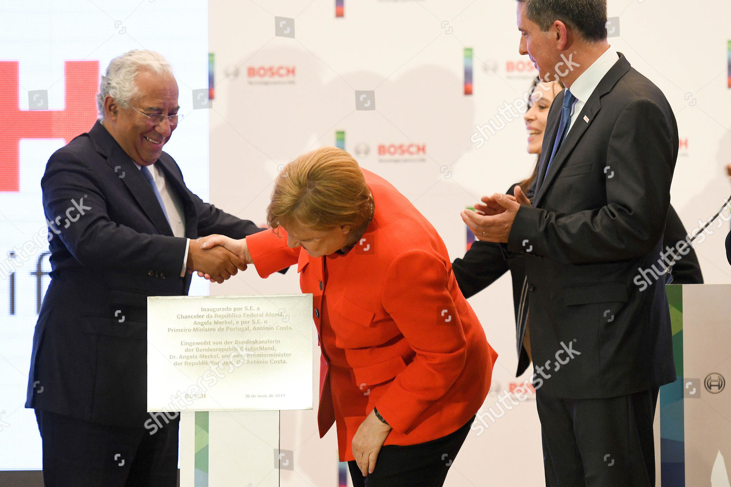 Angela Merkel Antonio Costa Editorial Stock Photo Stock Image