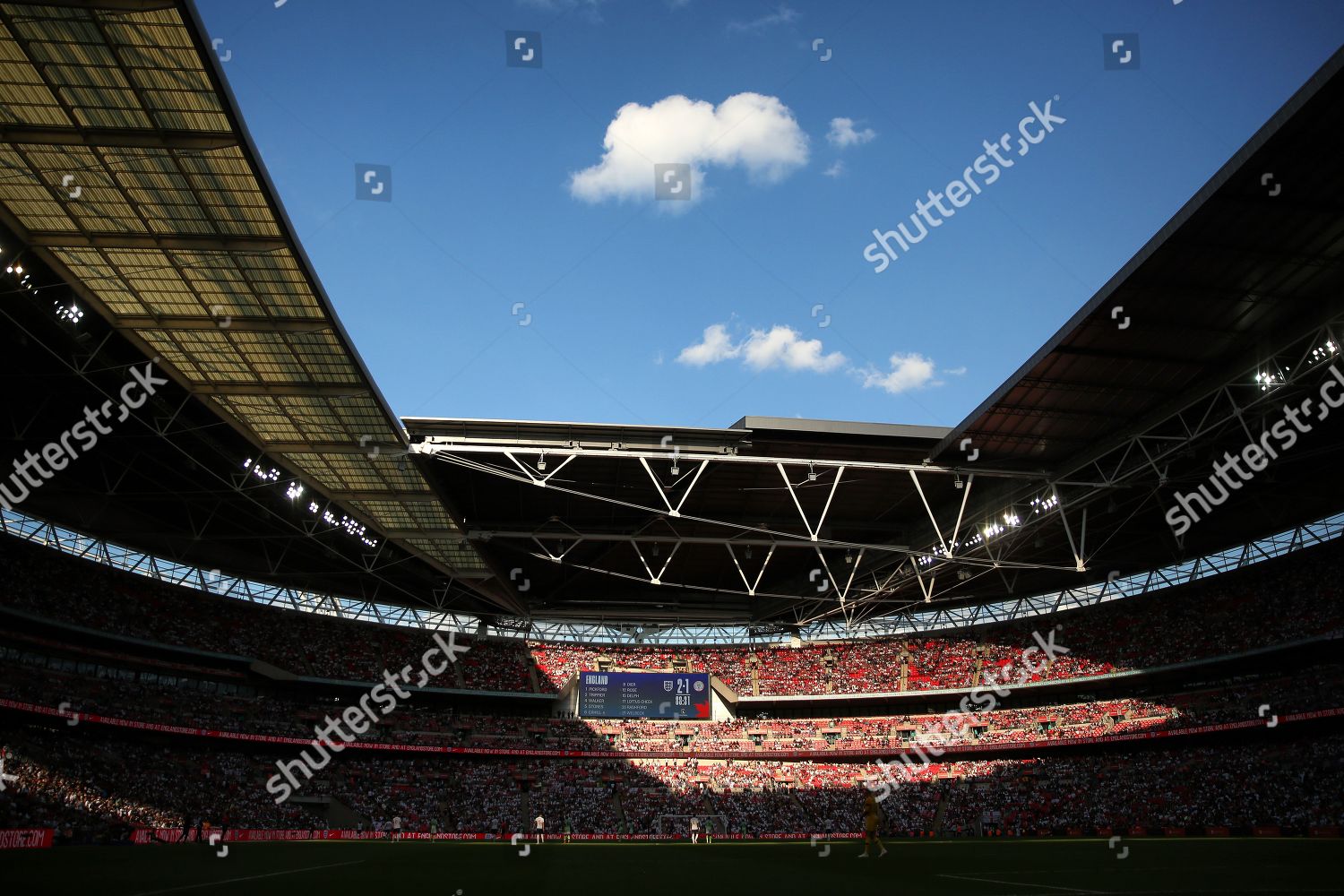 Wembley Stadium During Closing Stages Match Editorial Stock Photo ...