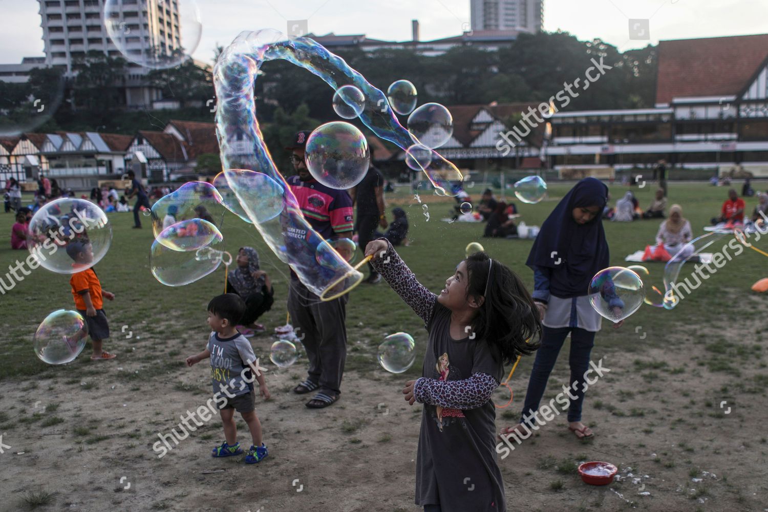 Malaysian Muslim Children Make Soap Bubbles Before Editorial Stock Photo Stock Image Shutterstock