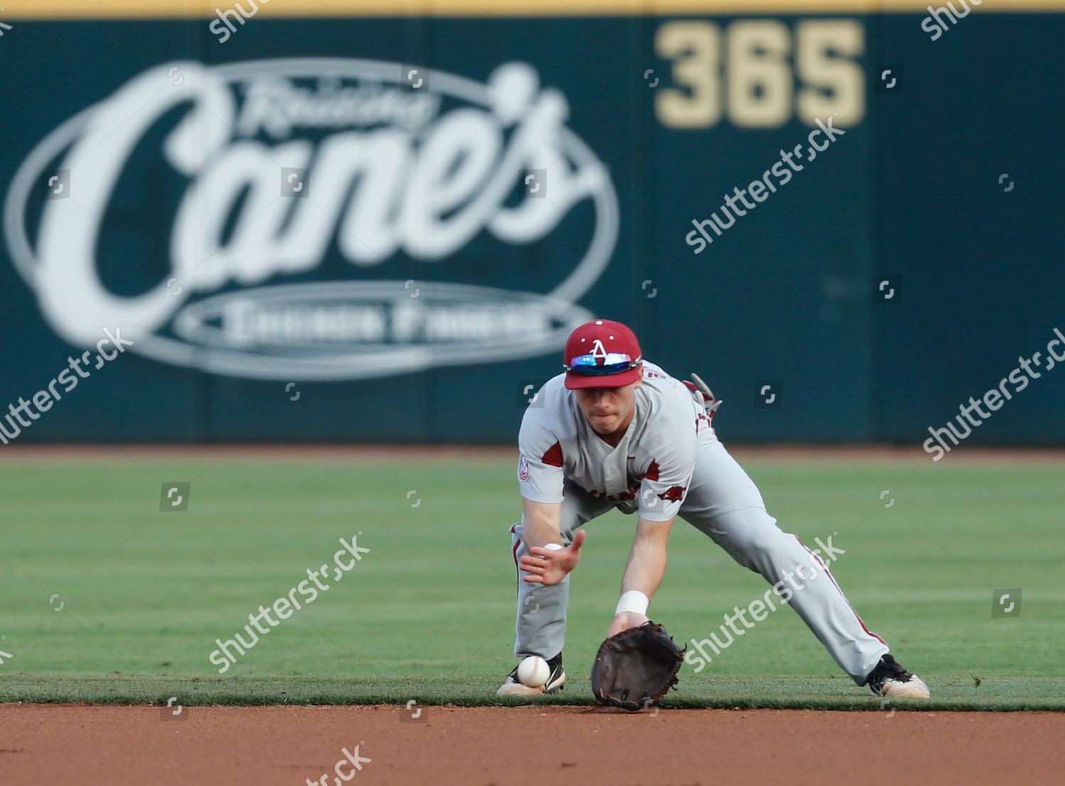 Razorback Second Baseman Carson Shaddy 20 Editorial Stock Photo Stock