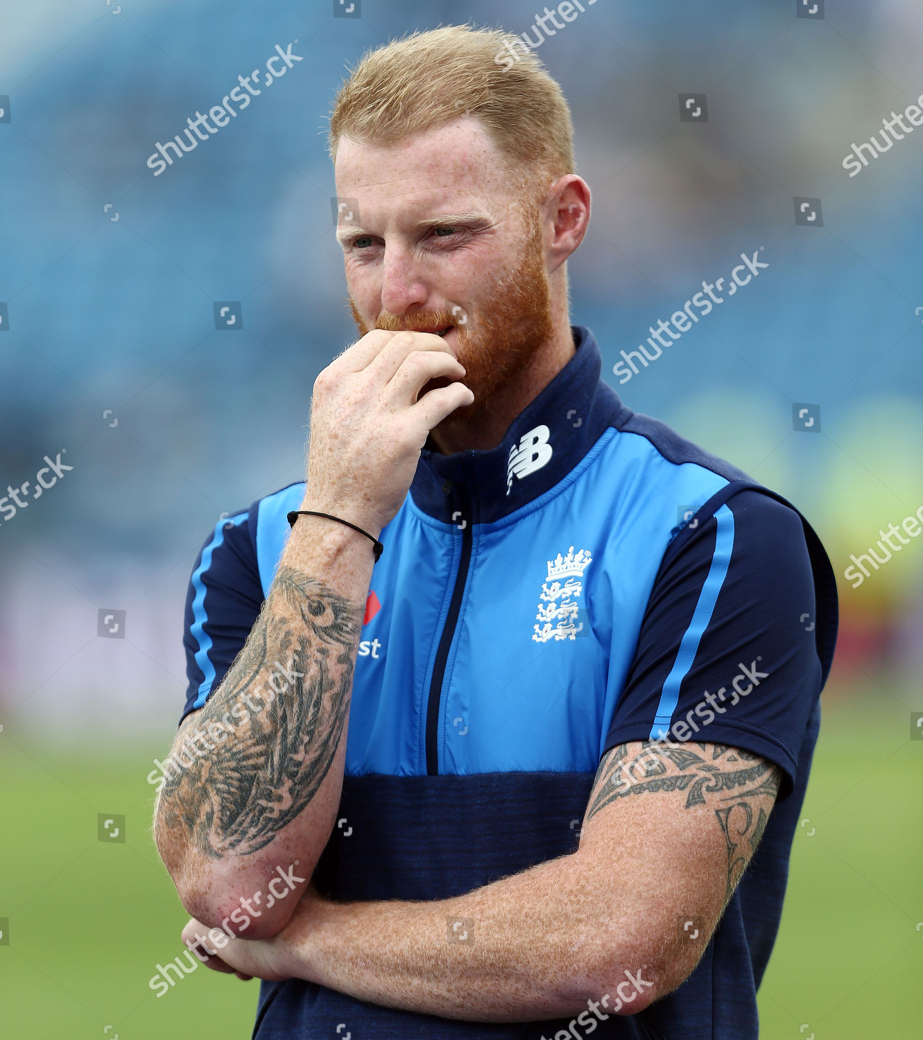 Ben Stokes England Looks Thoughtful Editorial Stock Photo Stock Image