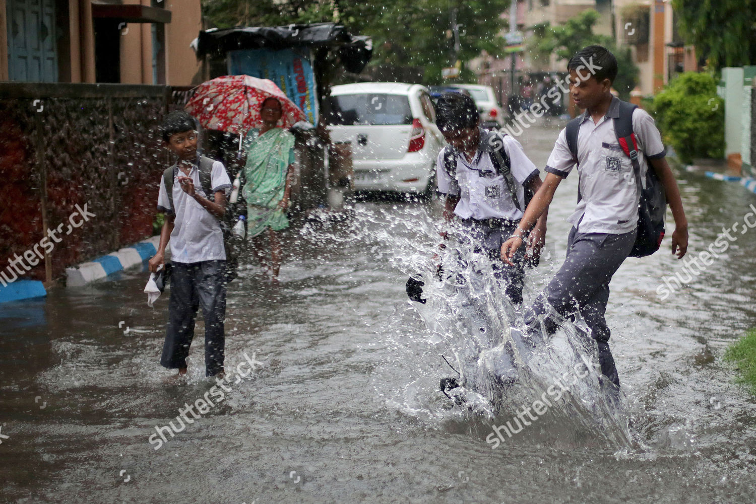 Indian Students Kick Water Splash Each Editorial Stock Photo - Stock ...