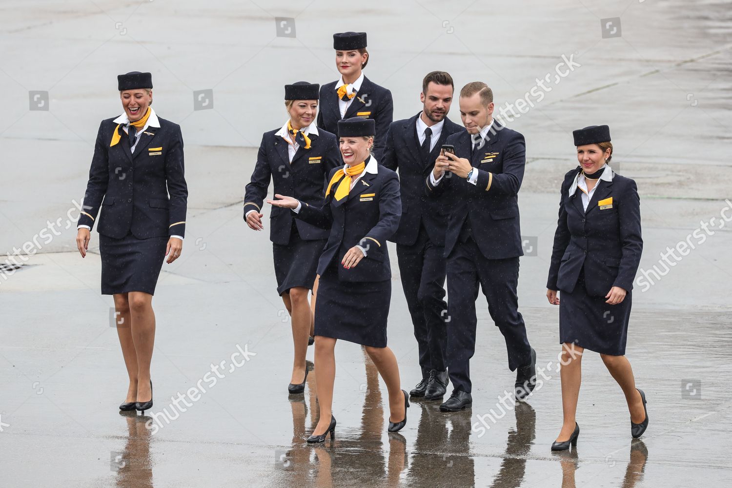 Flight Attendants German Airline Lufthansa Frankfurt International Editorial Stock Photo Stock Image Shutterstock