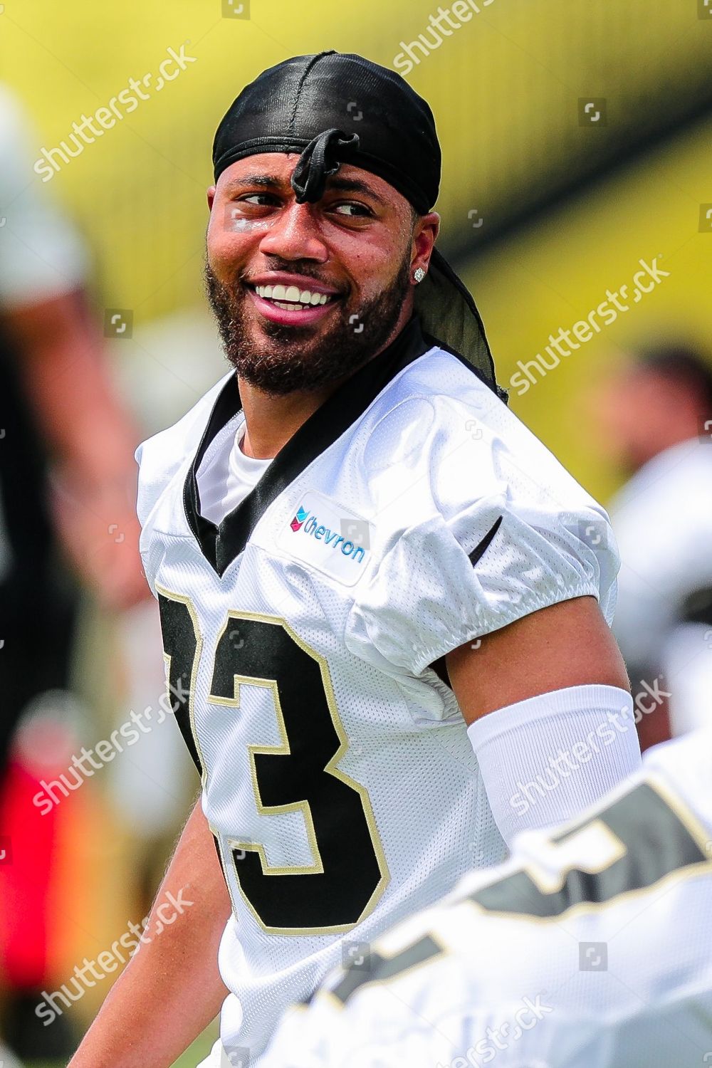 New Orleans Saints cornerback Marshon Lattimore performing to the