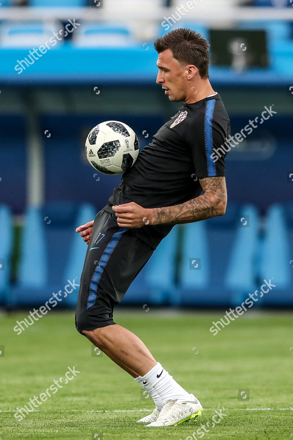 Croatian Player Mario Mandzukic Action During Training Editorial Stock Photo Stock Image Shutterstock