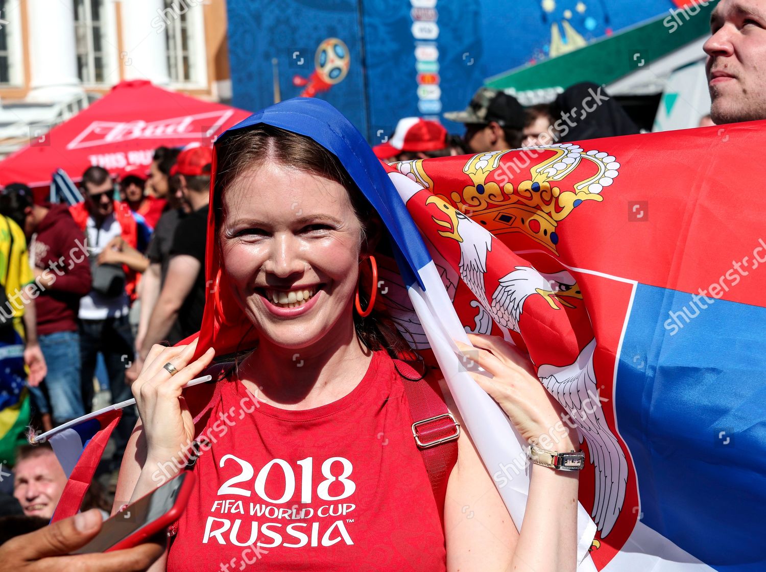 Soccer Fans Cheer Fan Fest Area Editorial Stock Photo Stock Image