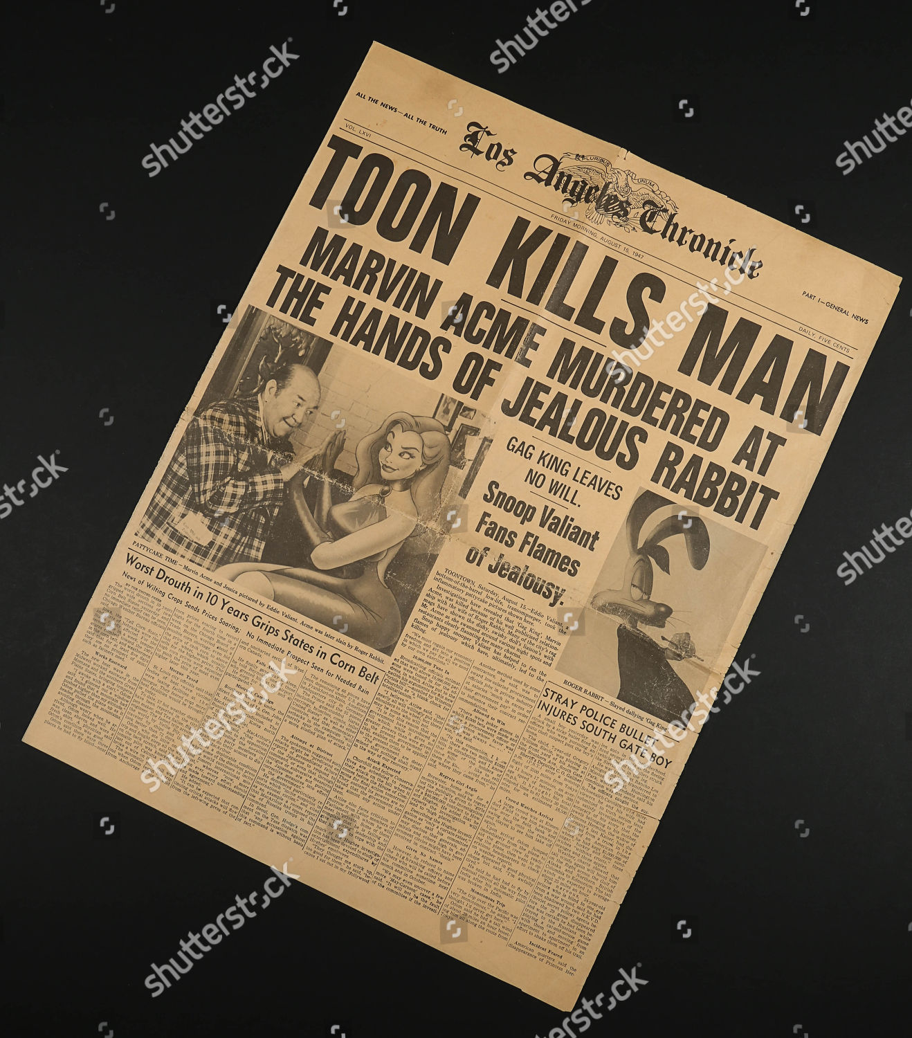 Los Angeles Chronicle Newspaper Robert Zemeckis Editorial Stock Photo Stock Image Shutterstock