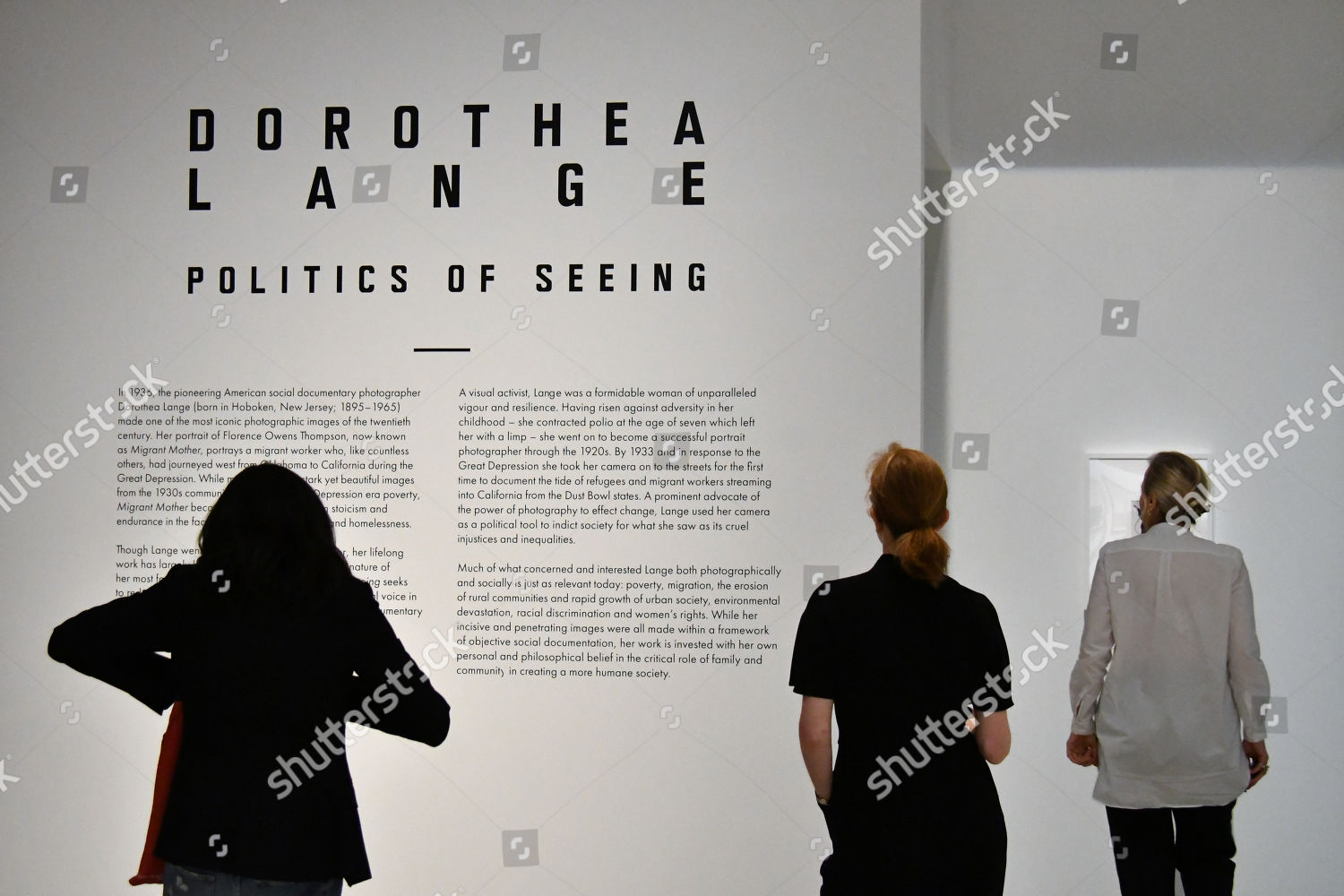 Dorothea Lange Politics Seeing Barbican Art Editorial Stock Photo ...