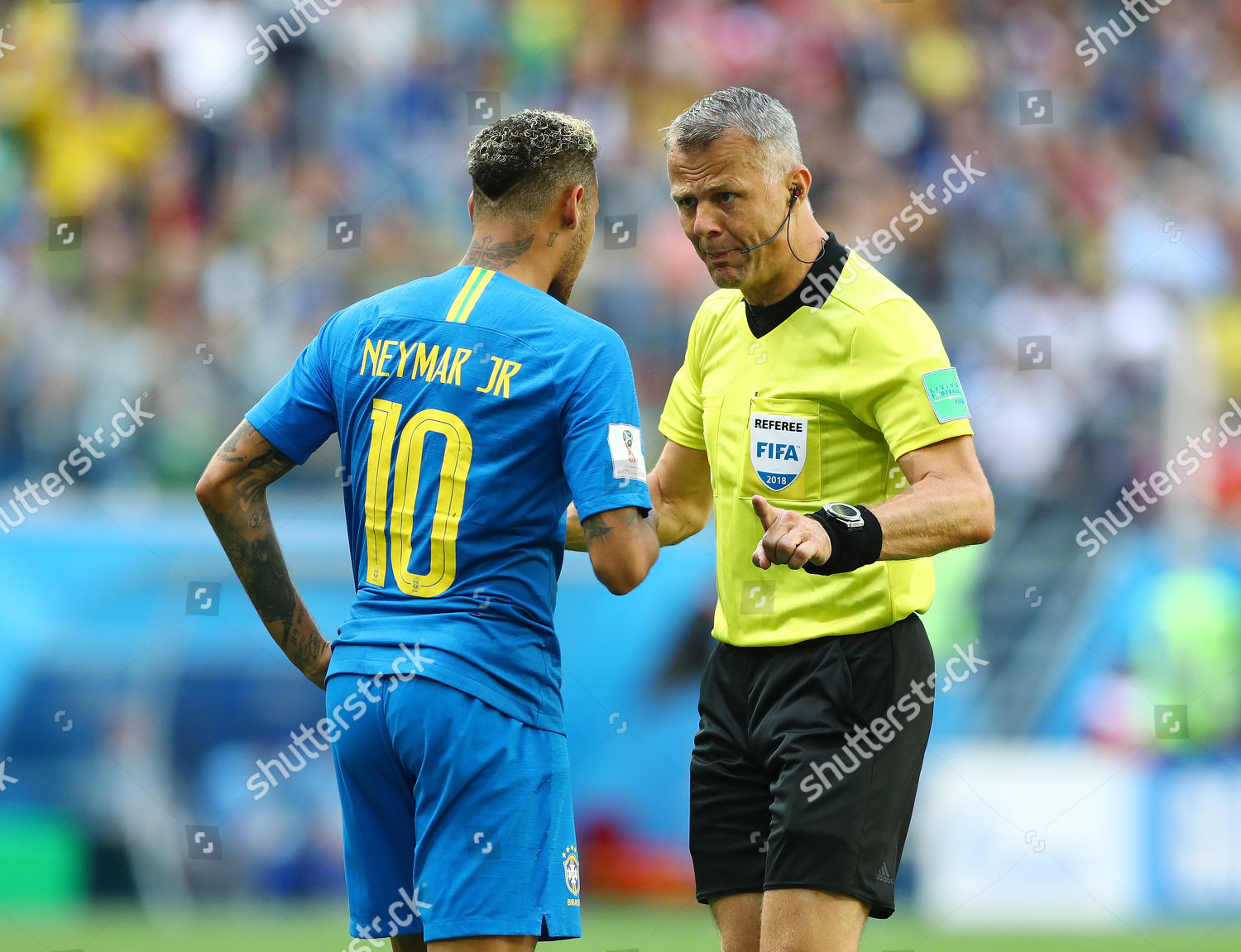 Referee Mr Bjorn Kuipers Neymar Brazil Editorial Stock Photo - Stock ...