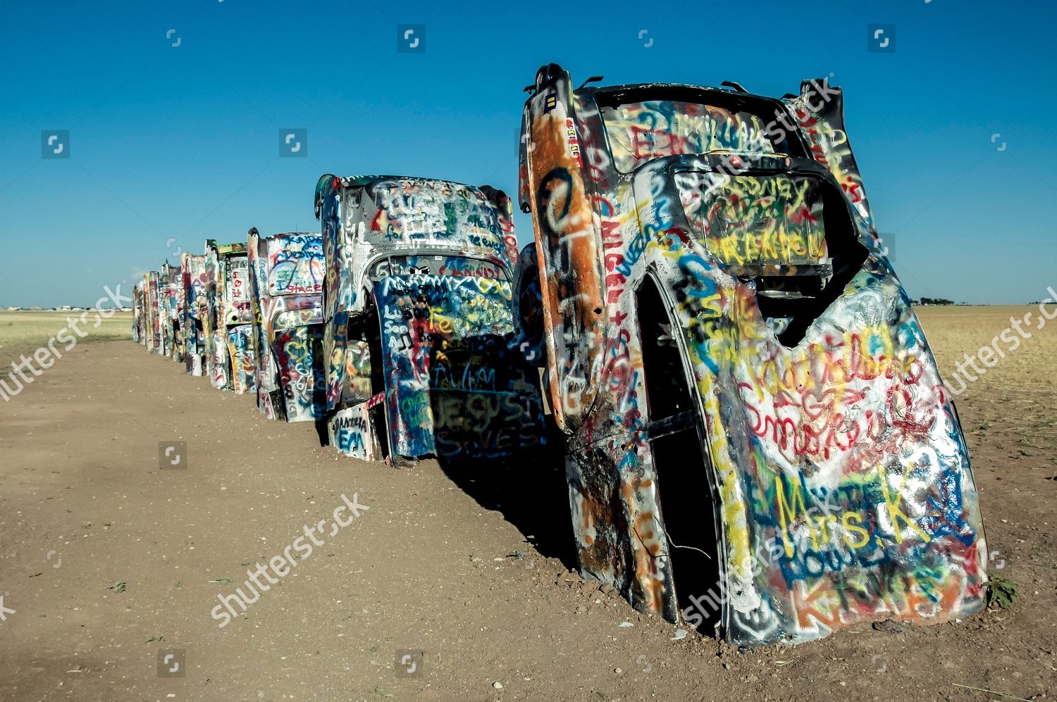 1974 Amarillo Ant Farm Cadillac Ranch Editorial Stock Photo - Stock ...