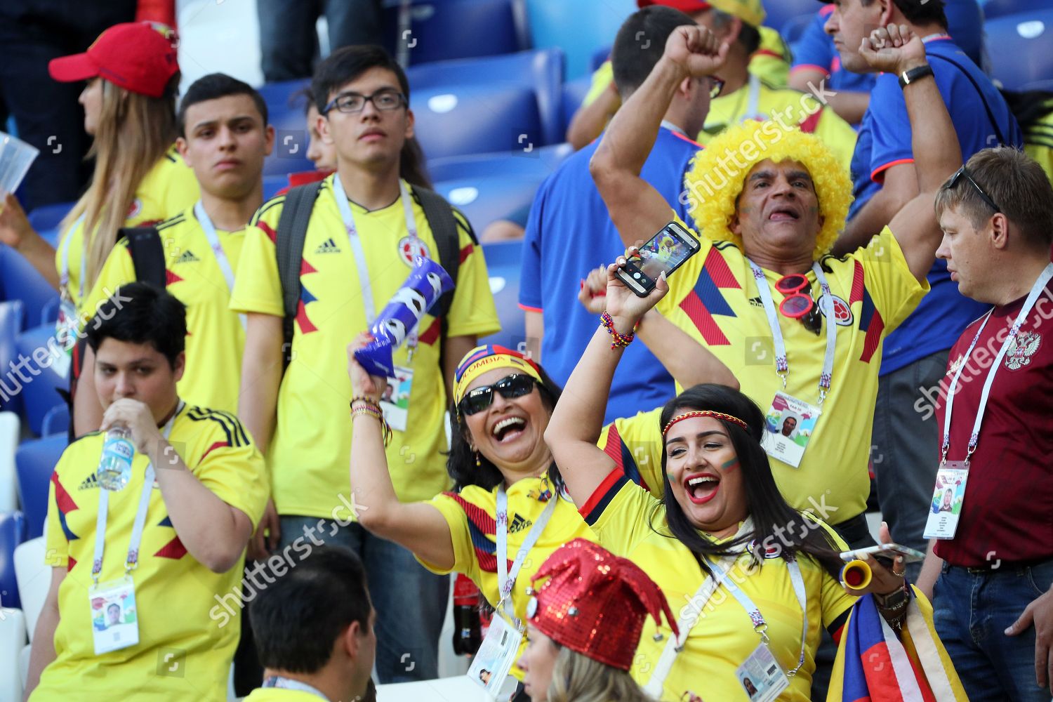 Colombia Supporters React After Fifa World Editorial Stock Photo ...