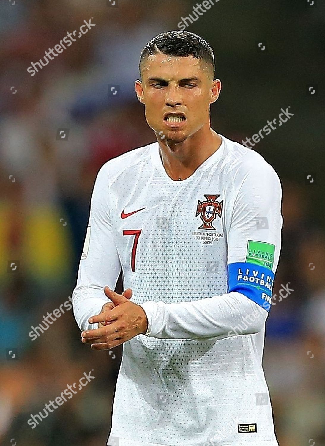 Cristiano Ronaldo Portugal Reacts After Conceding Editorial Stock Photo