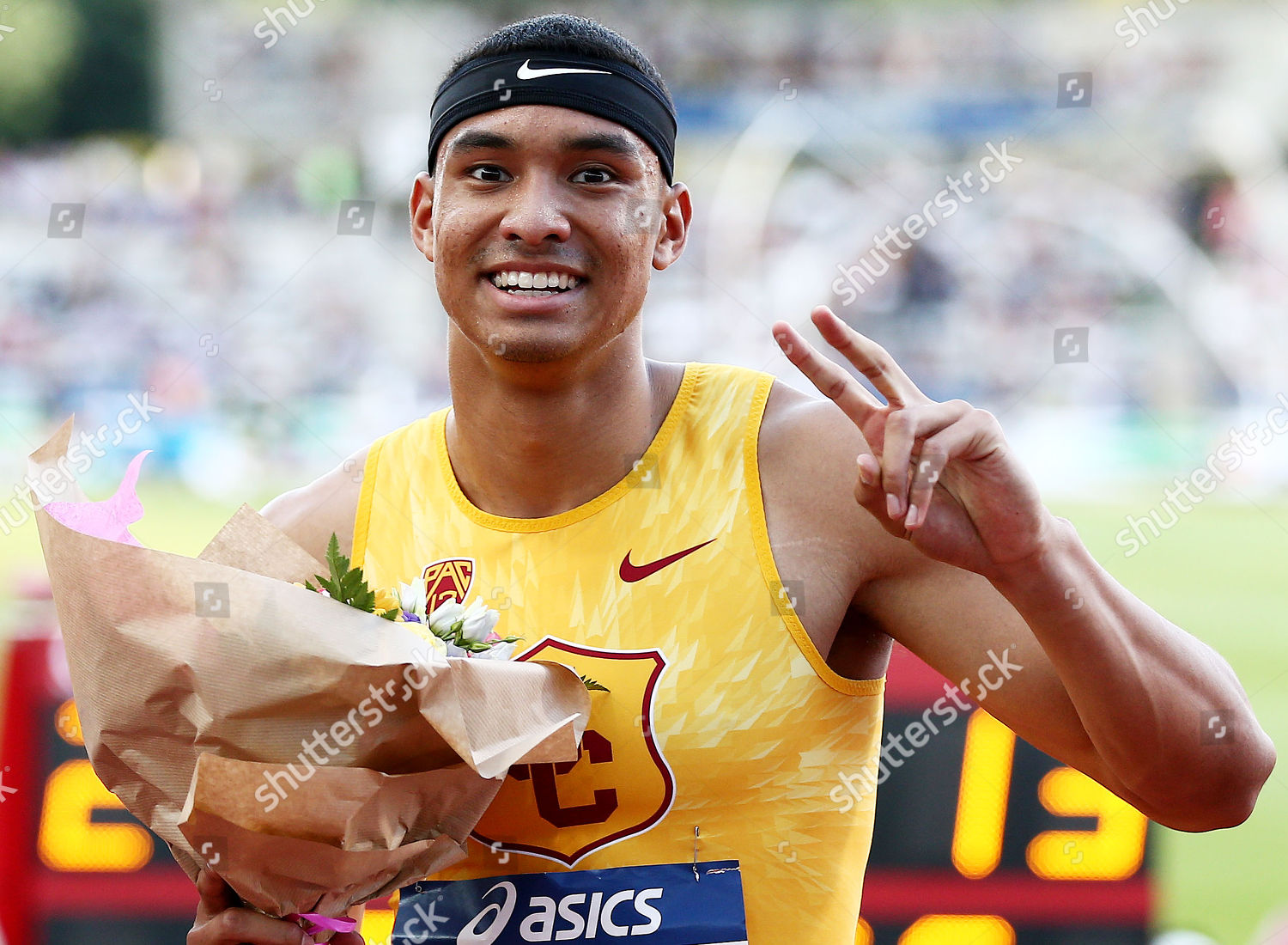 Michael Norman Usa Celebrates Winning Mens Editorial Stock Photo