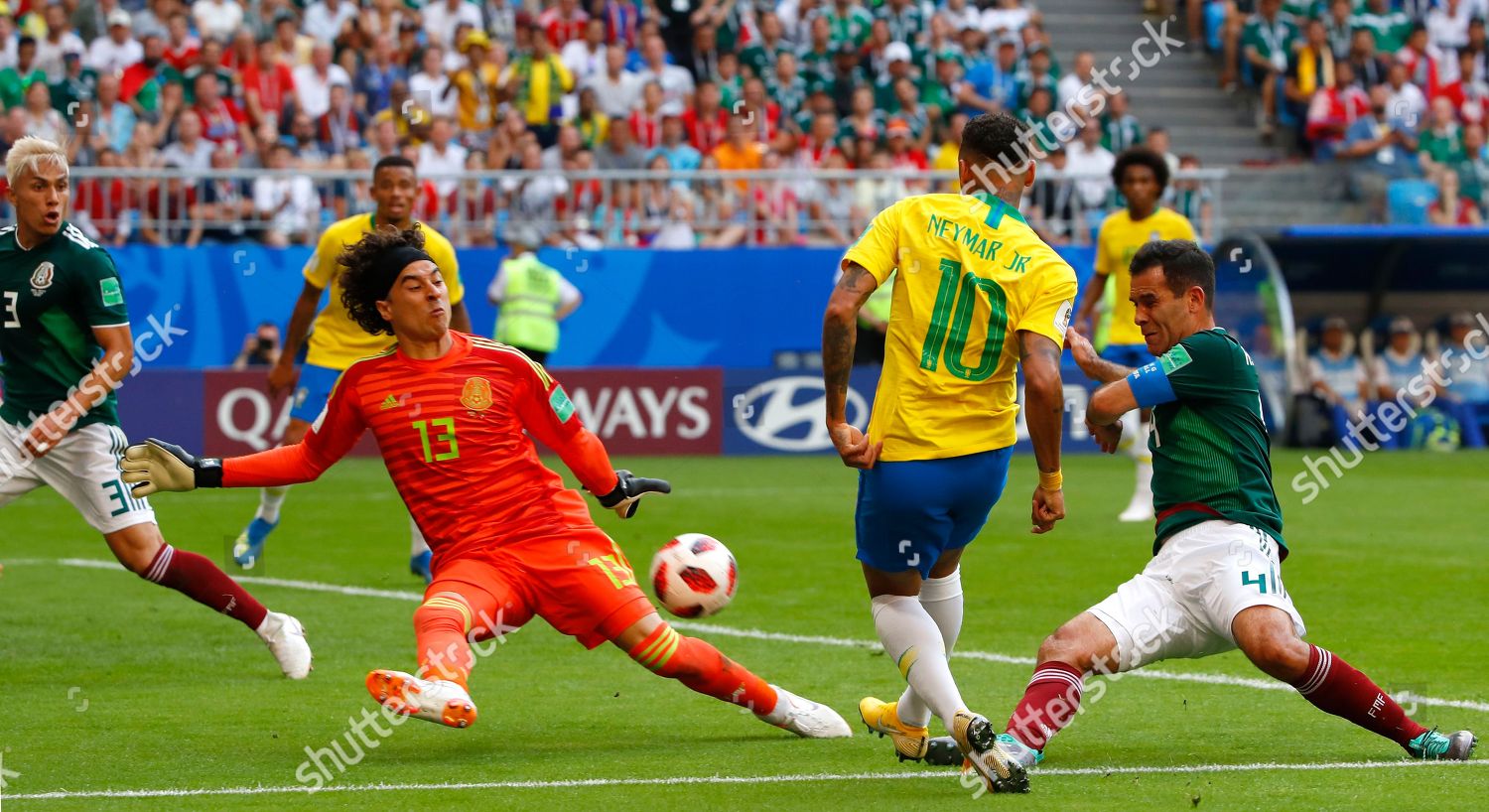 Goalkeeper Guillermo Ochoa C Mexico Clears Ball Editorial Stock Photo Stock Image Shutterstock