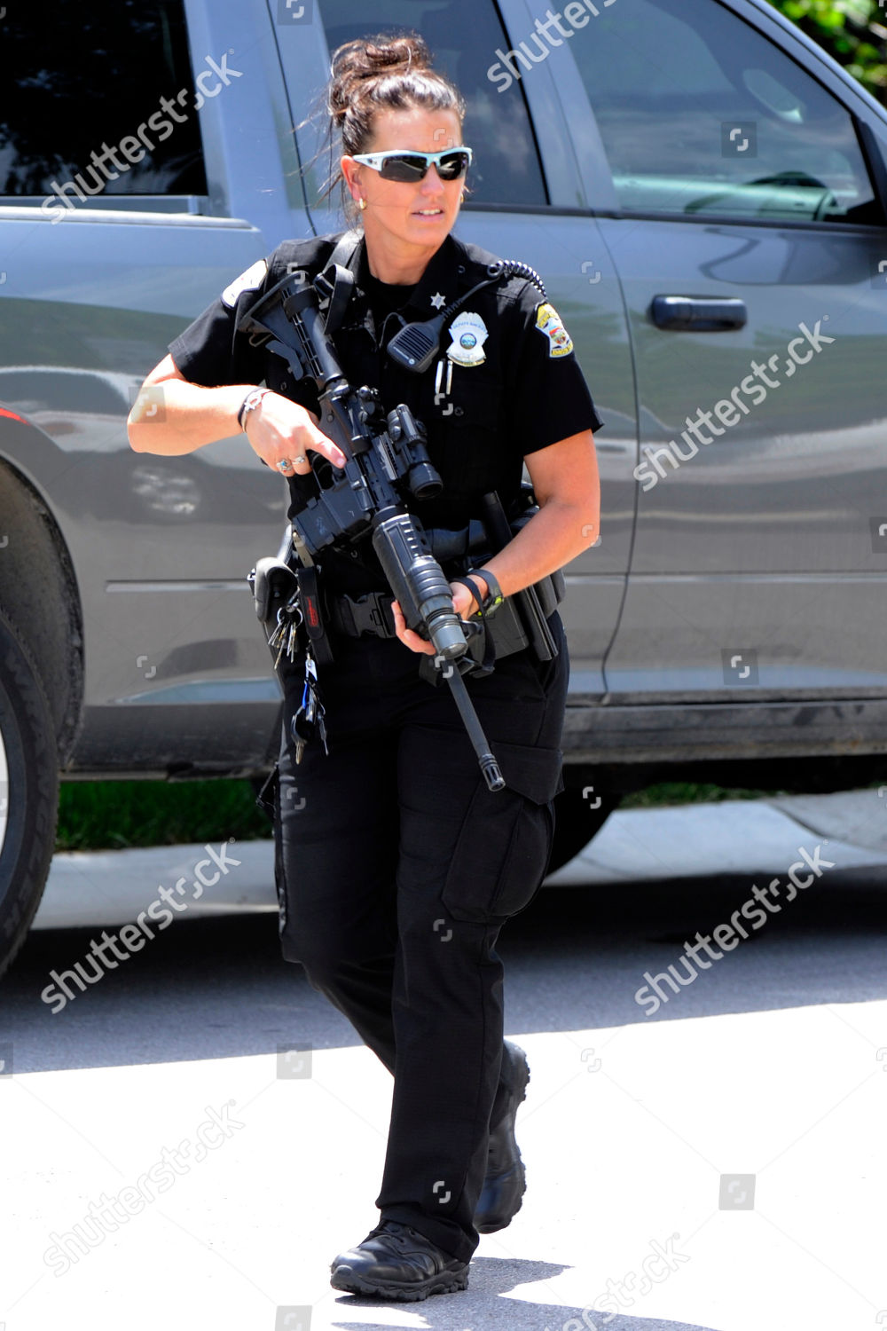 Johnson County Sheriffs Deputy Walks Weapon Editorial Stock Photo   Shutterstock 9734714d 