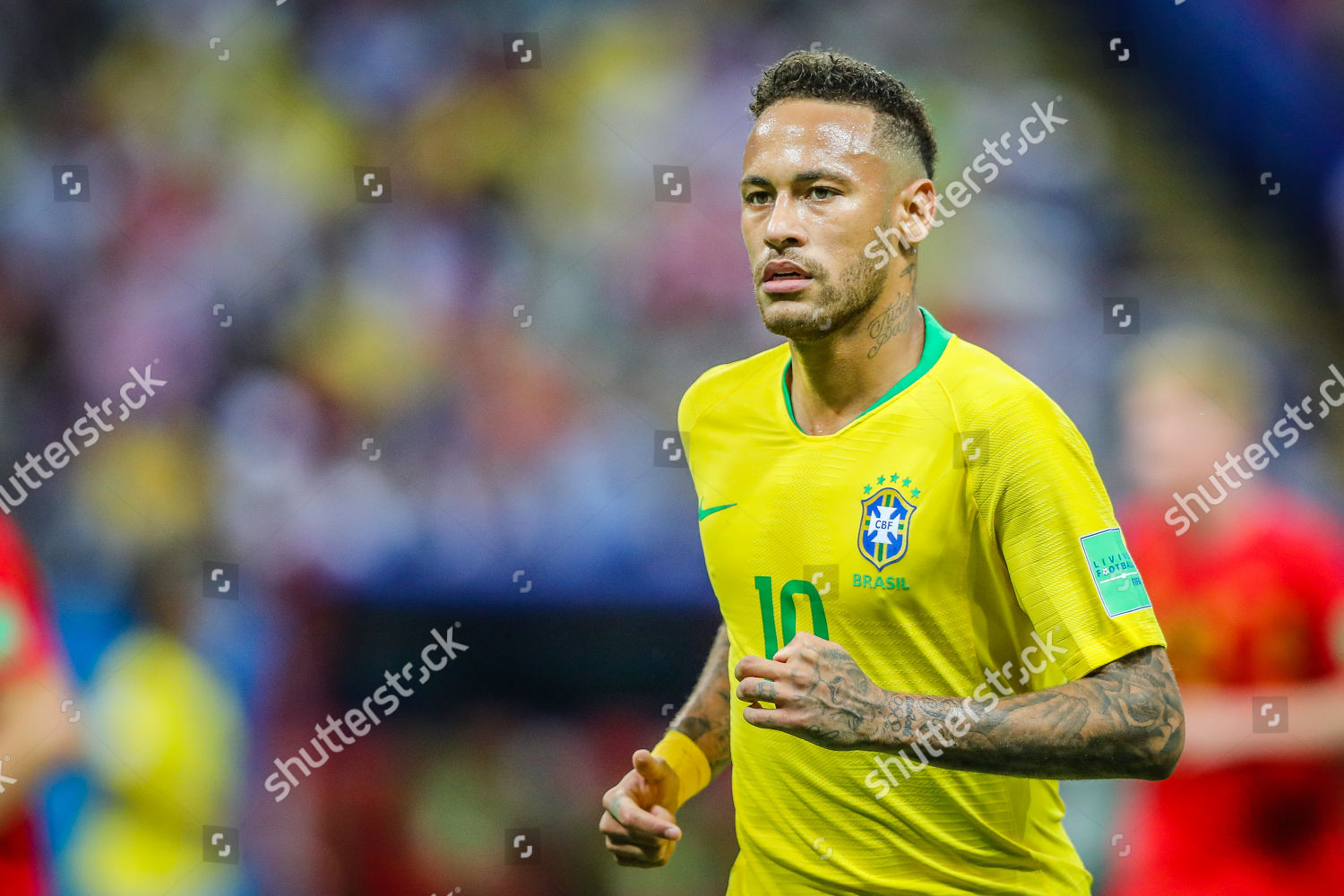 Neymar Brazil During Match Against Belgium Editorial Stock Photo