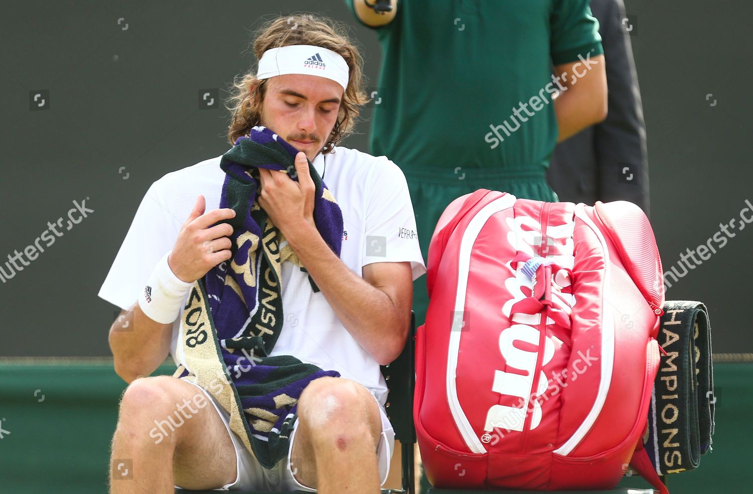 Stefanos Tsitsipas His Chair Between Games During Editorial