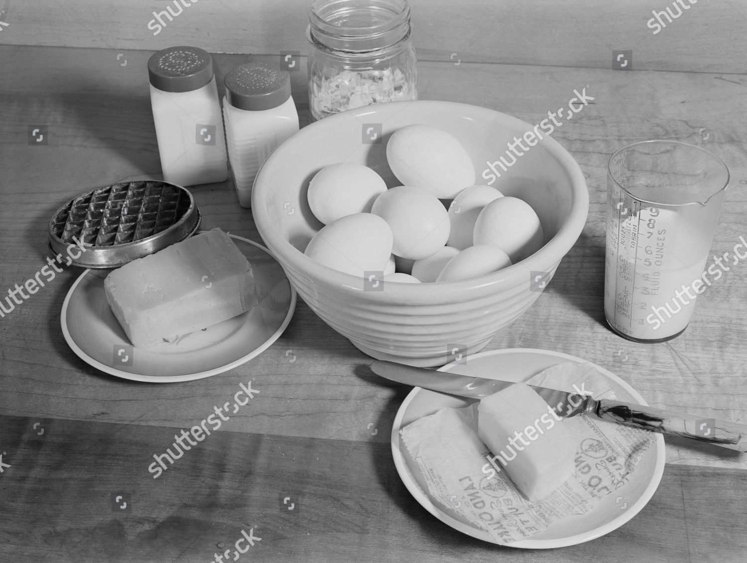 Ingredients Baked Eggs Cheese Meat Substitute Editorial Stock Photo
