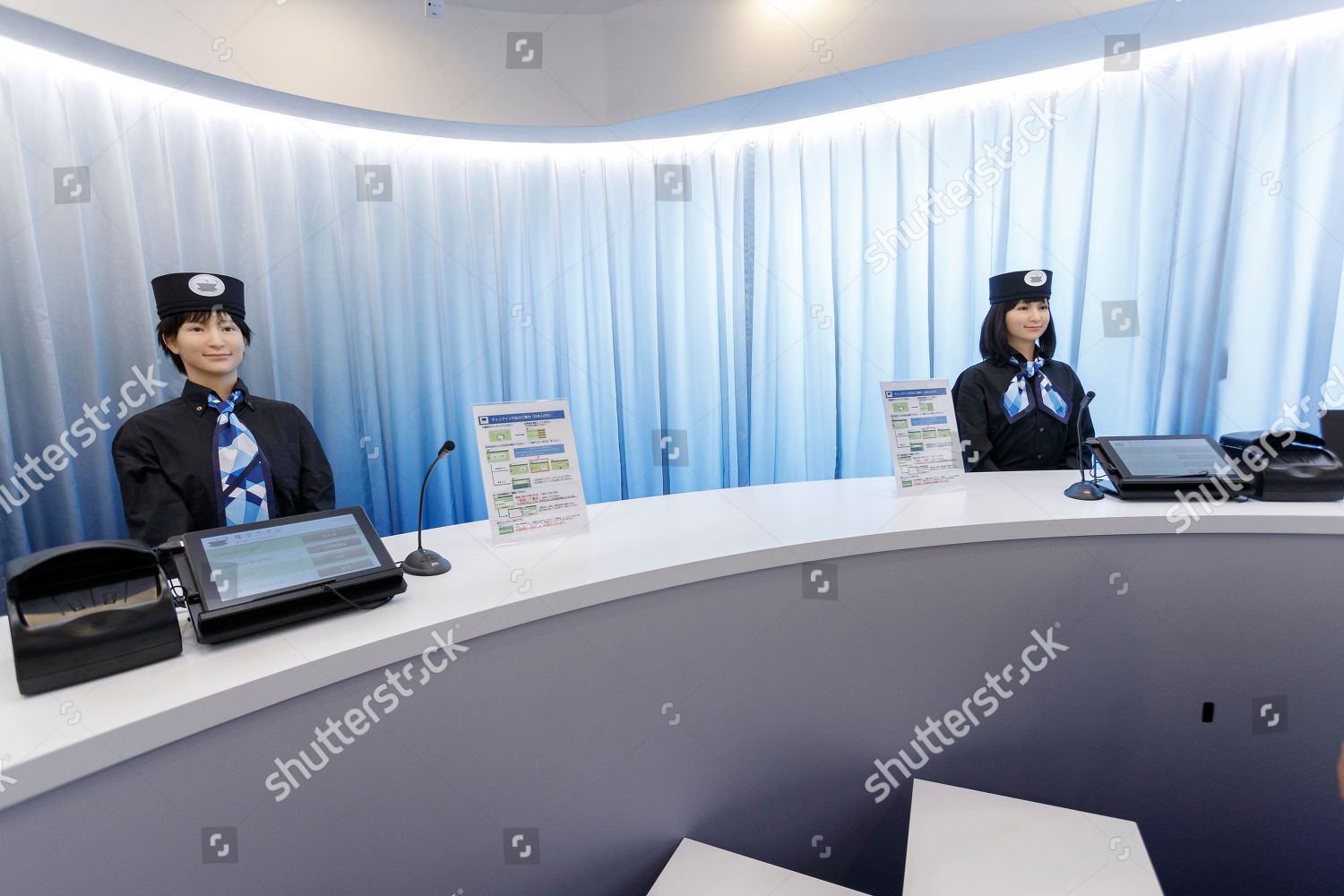 Humanoid Robots Work Front Desk Hennna Hotel Editorial Stock Photo