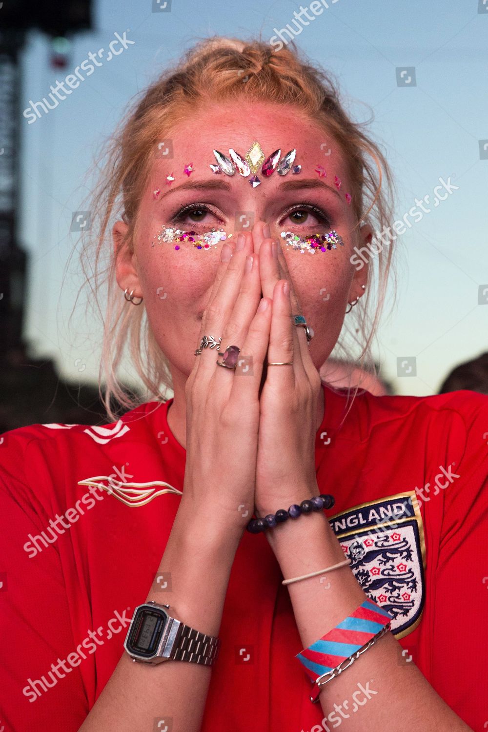 England Football Fans Cry During Final Minutes Editorial Stock Photo Stock Image Shutterstock