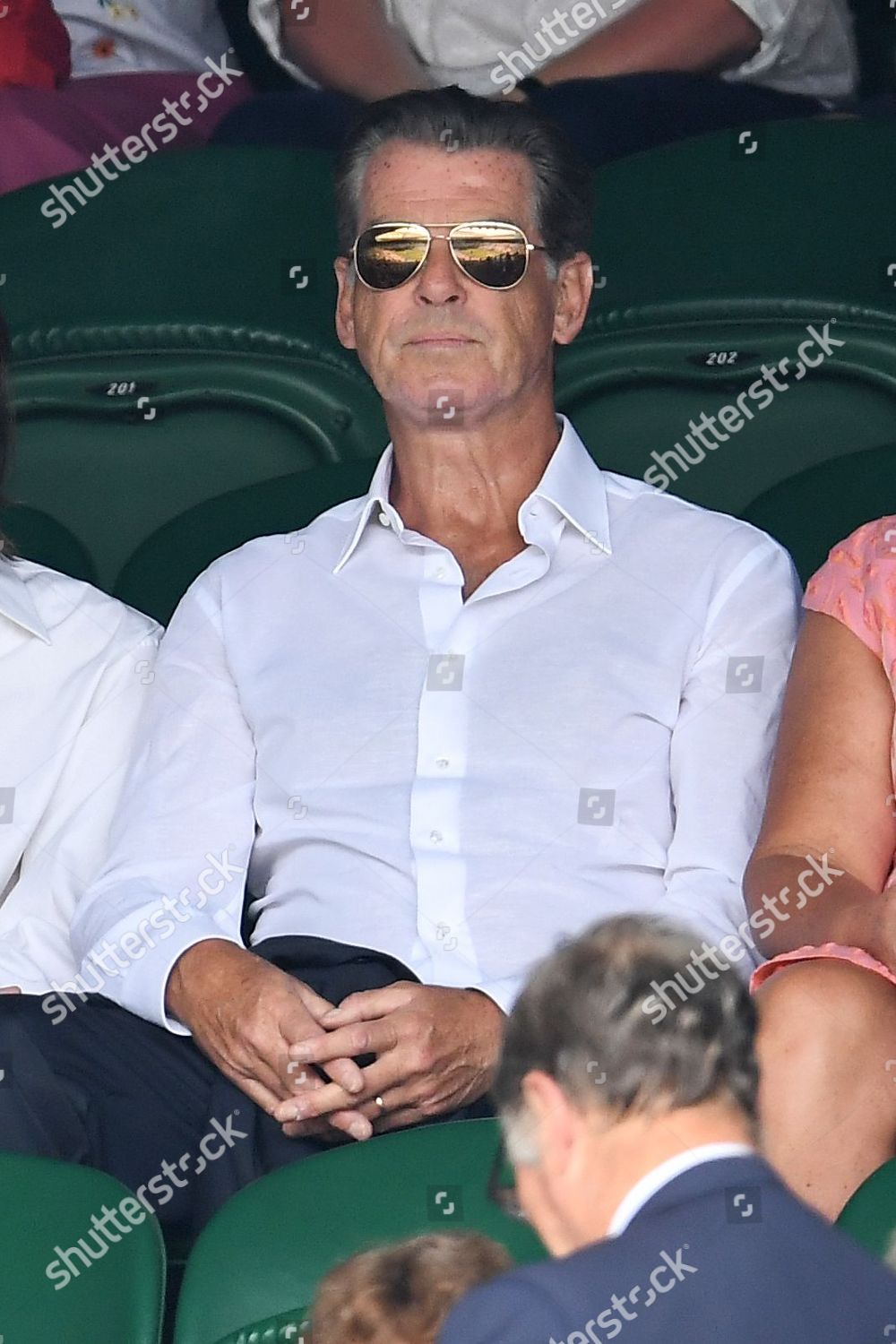 Pierce Brosnan On Centre Court Editorial Stock Photo - Stock Image ...