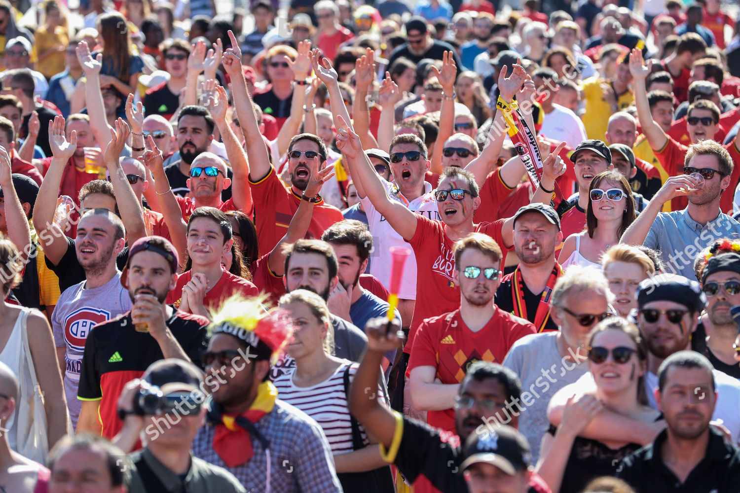 Belgian Soccer Fans Celebrate After Belgium Editorial Stock Photo belgian-soccer-fans-celebrate-after-belgium-editorial-stock-photo