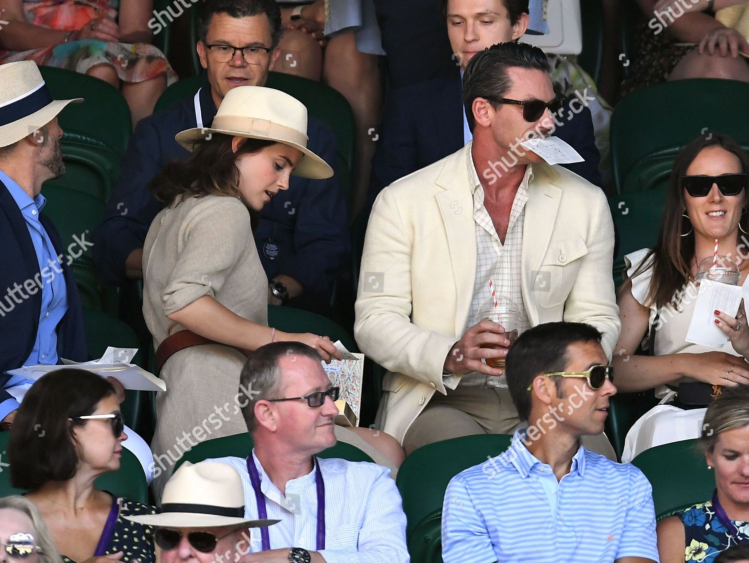 Emma Watson Luke Evans On Centre Court Editorial Stock Photo