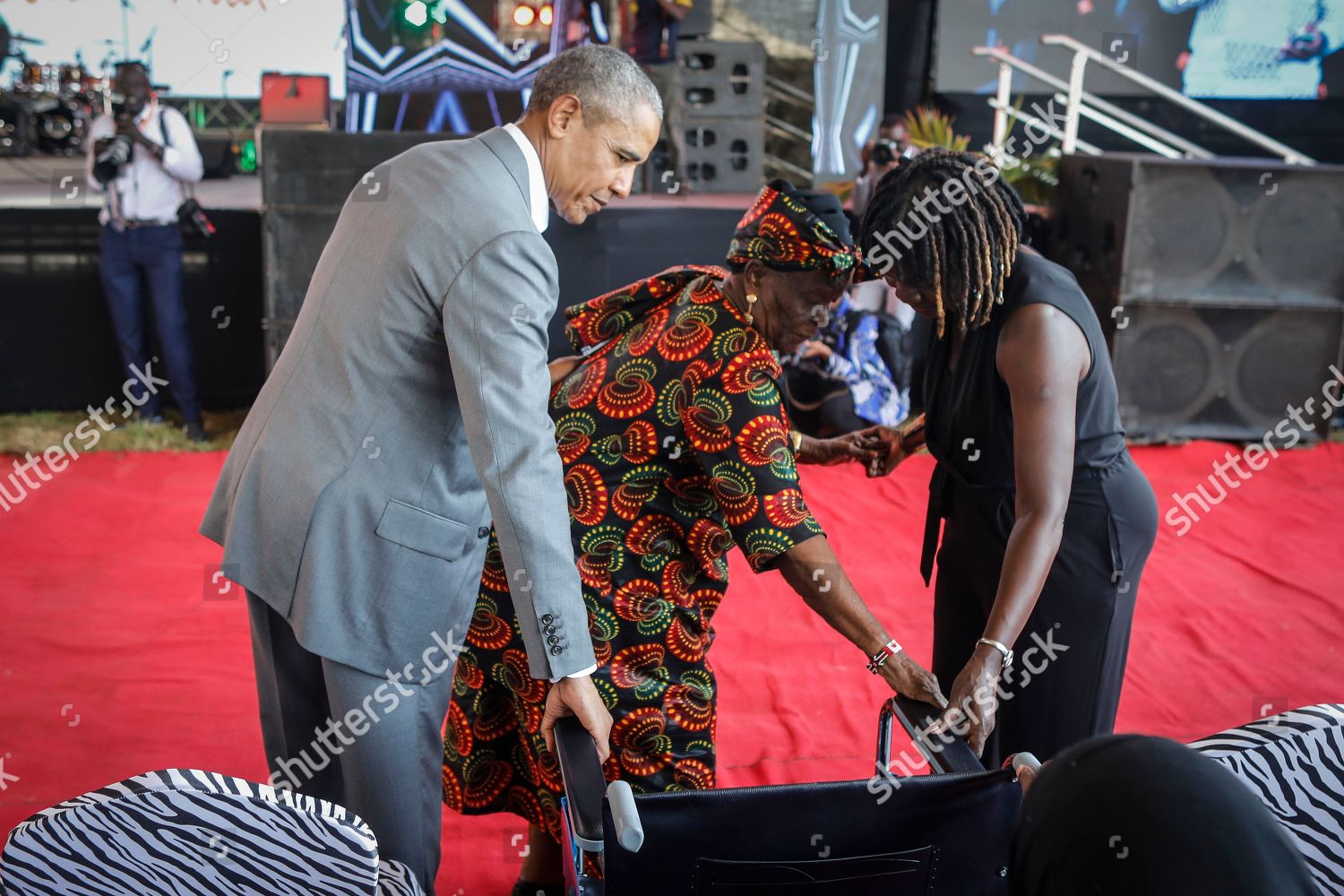 Barack Obama Auma Obama Sarah Onyango Editorial Stock Photo - Stock ...